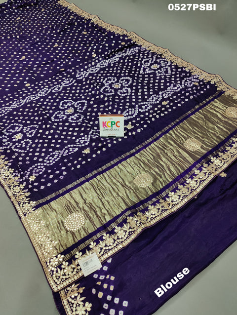KcPc New pure Modal silk bandhani ekdana bandhej heavy gotapatti work saree  AMT