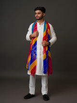 KcPc Multi Colour Chiffon Leheriya Gent's Dupatta