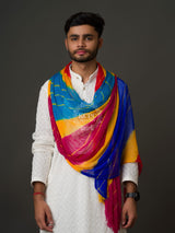 KcPc Multi Colour Chiffon Leheriya Gent's Dupatta