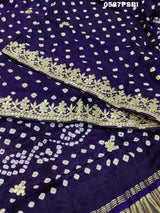 KcPc New pure Modal silk bandhani ekdana bandhej heavy gotapatti work sareeAMT