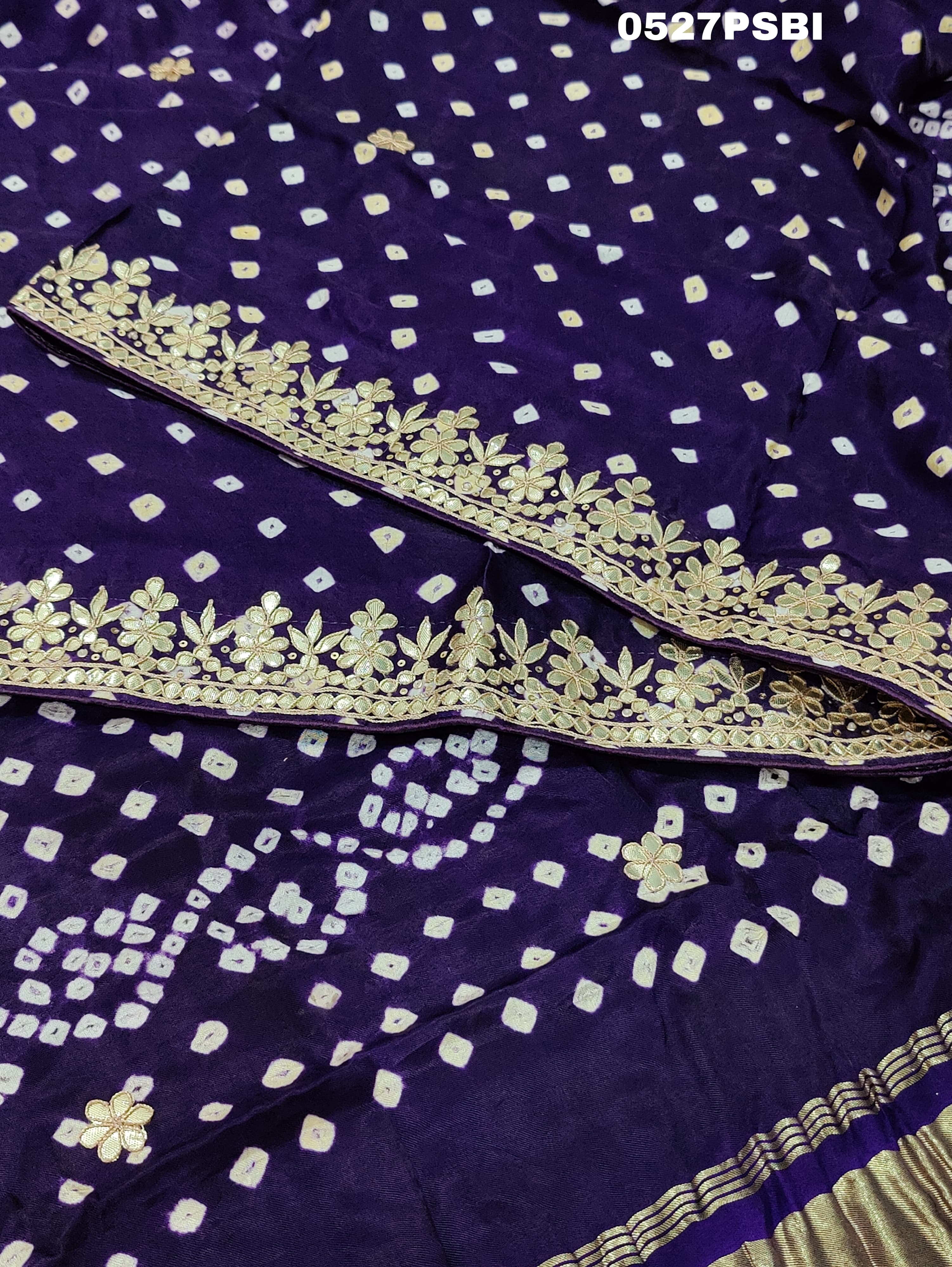 KcPc New pure Modal silk bandhani ekdana bandhej heavy gotapatti work sareeAMT