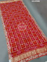 KcPc New Pure Gaji Silk Bandhani Gotapatti Work Dupatta