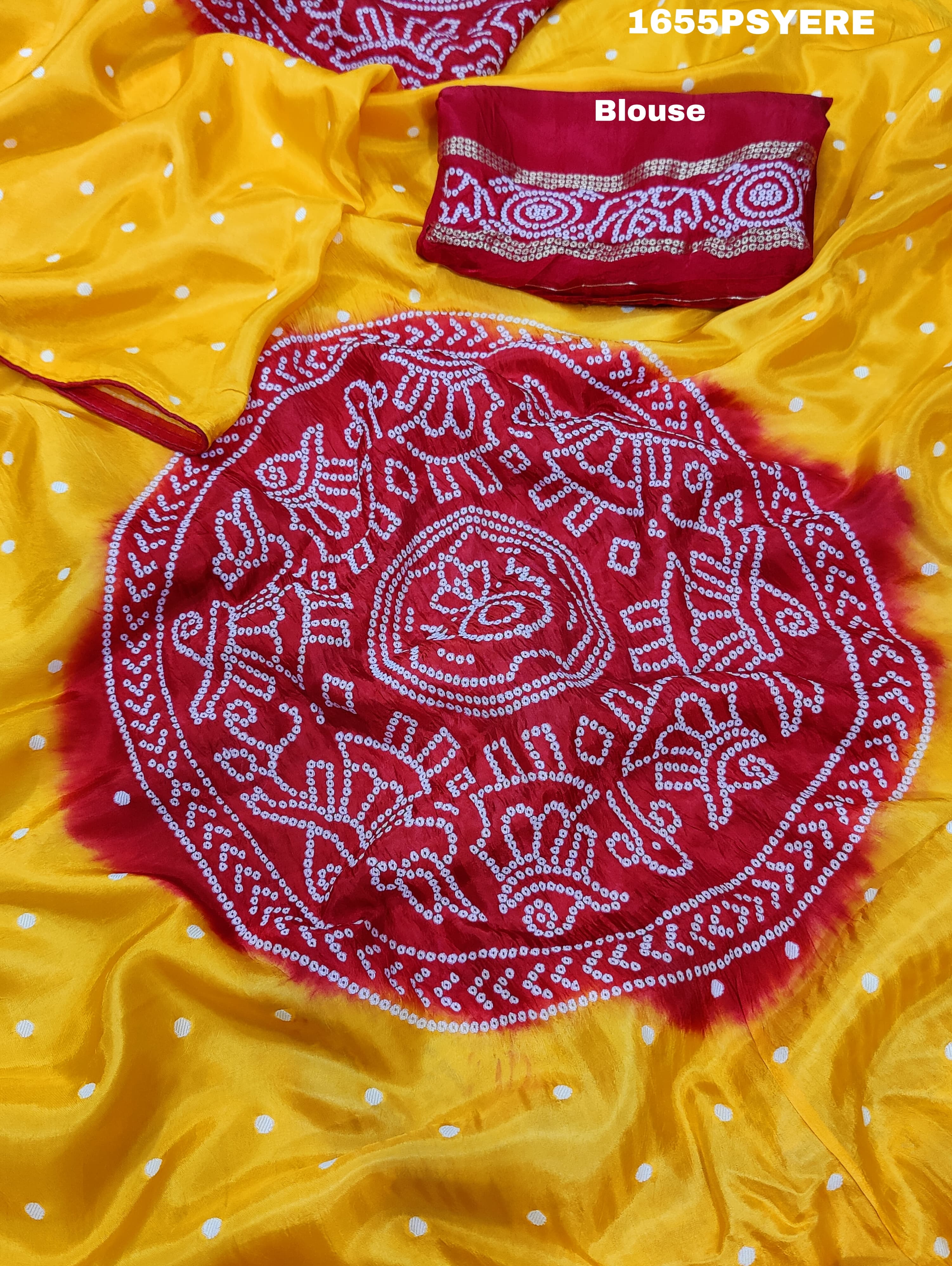 KcPc Special H O Silk Bandhani Print sareeRG