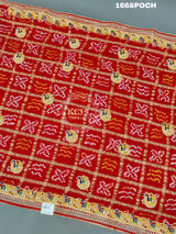 KcPc Marwadi Chunri Pure Gaji Silk Rajasthani Bel Buti Heavy Odhna