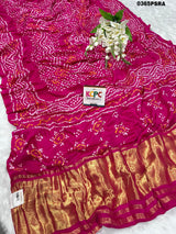 KcPc Fomous Pure Gaji Silk Bandhani Saree With BlouseASF