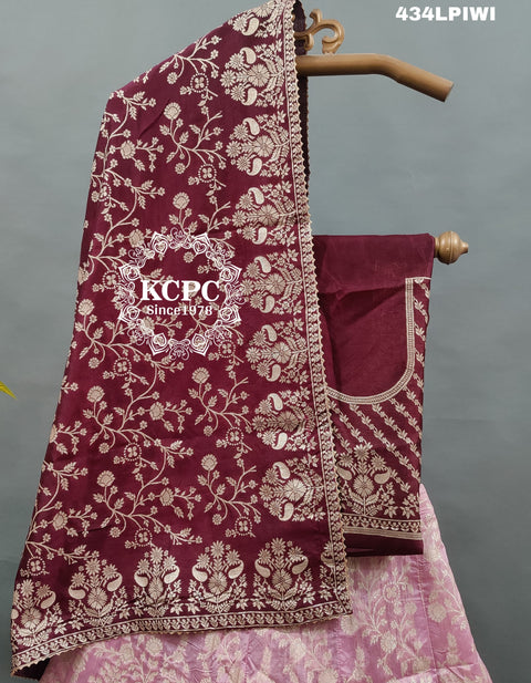 KcPc Pure Banarasi Dola silk With Zari Work Lehenga BTU