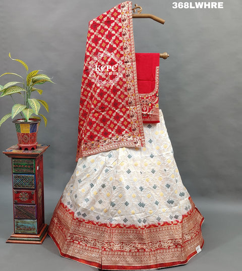 KcPc New Pure Dola Silk Banarasi Zari Lehenga Set BTU
