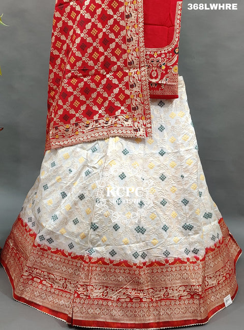 KcPc New Pure Dola Silk Banarasi Zari Lehenga Set BTU