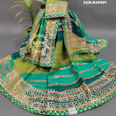 KcPc Rajasthani Kota Doria Gota Patti work lehengas set KML