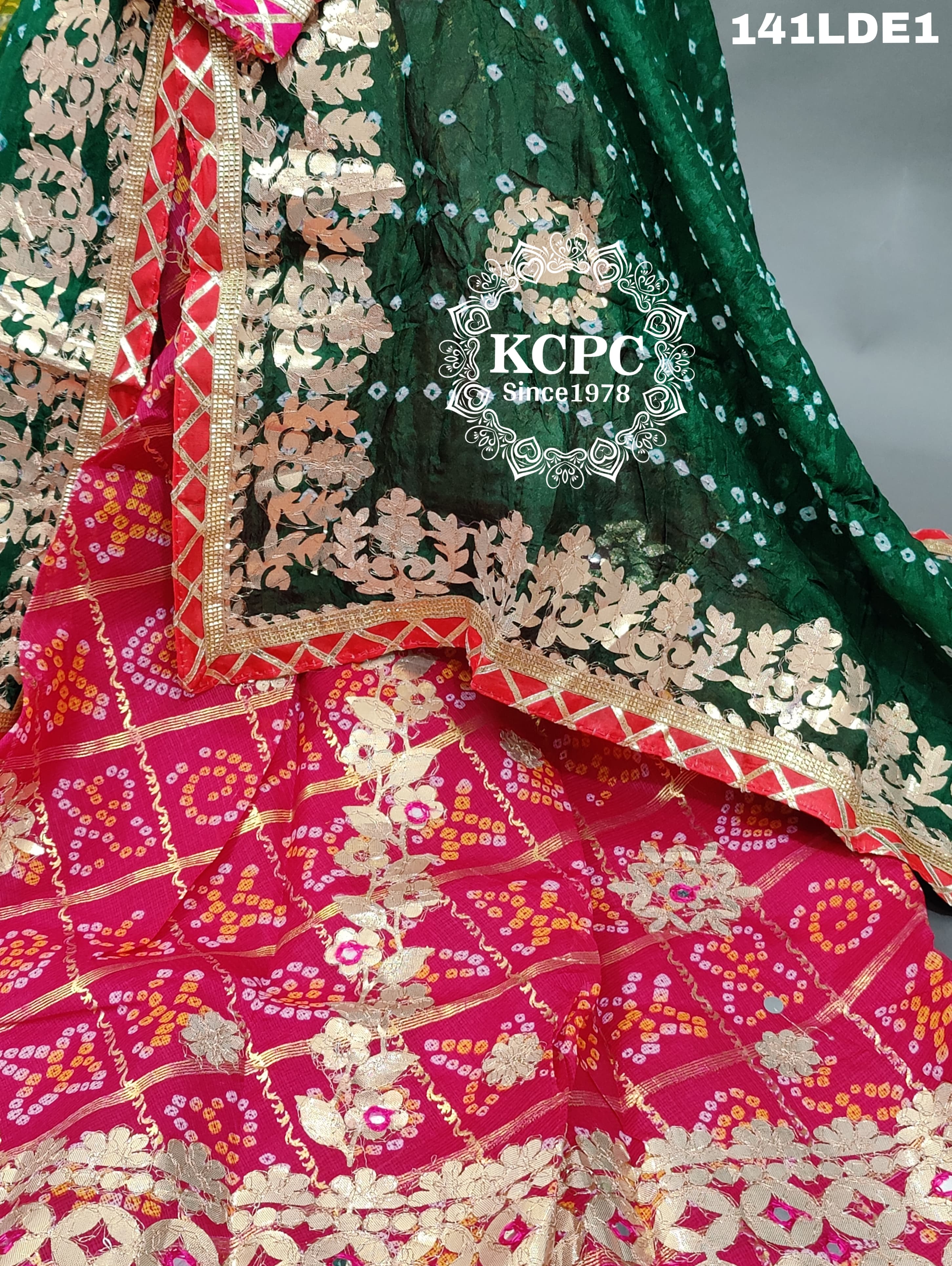 By Jaipuri Special LehengaWith Kota Doria Gotapatti Work 