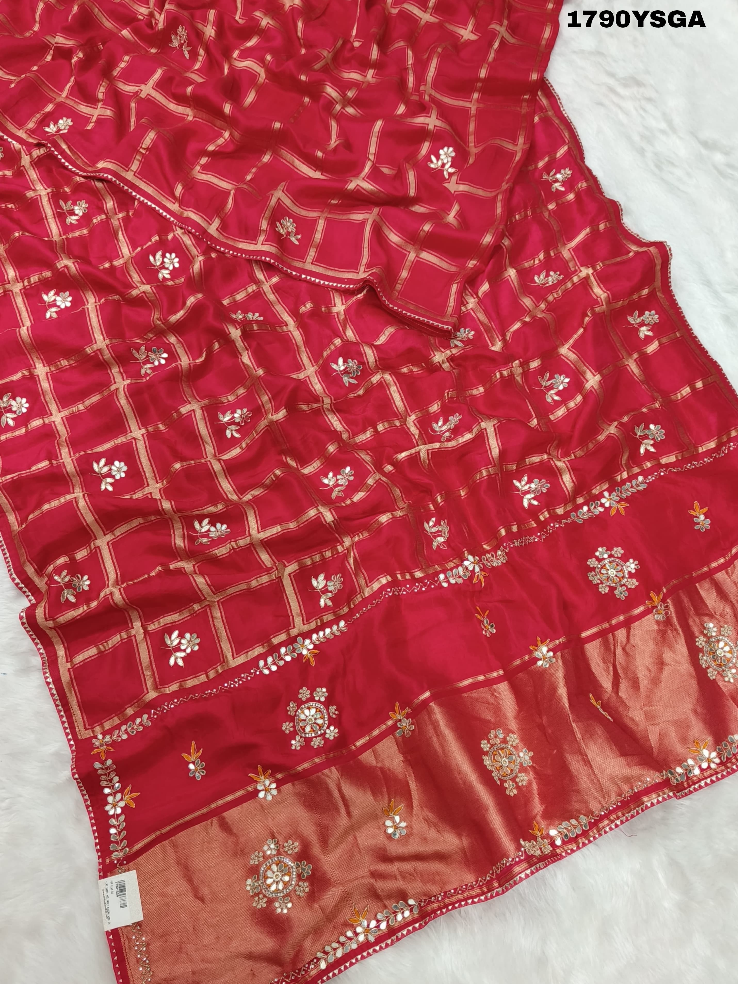 KcPc New Gaji Silk Gharchola Gotapatti Work SareeMAD