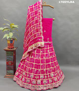KcPc New Pure Gaji Silk Bandhani Gharchola with katdana Gotapatti Work Lehenga SetMAD