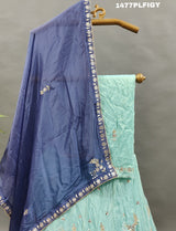 KcPc New Pure HO Silk Katdana White Beads Work LehengaMAD