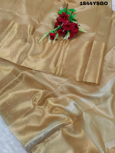 KcPc Latest Pure Tissue Silk Banarasi Handloom Saree  KB