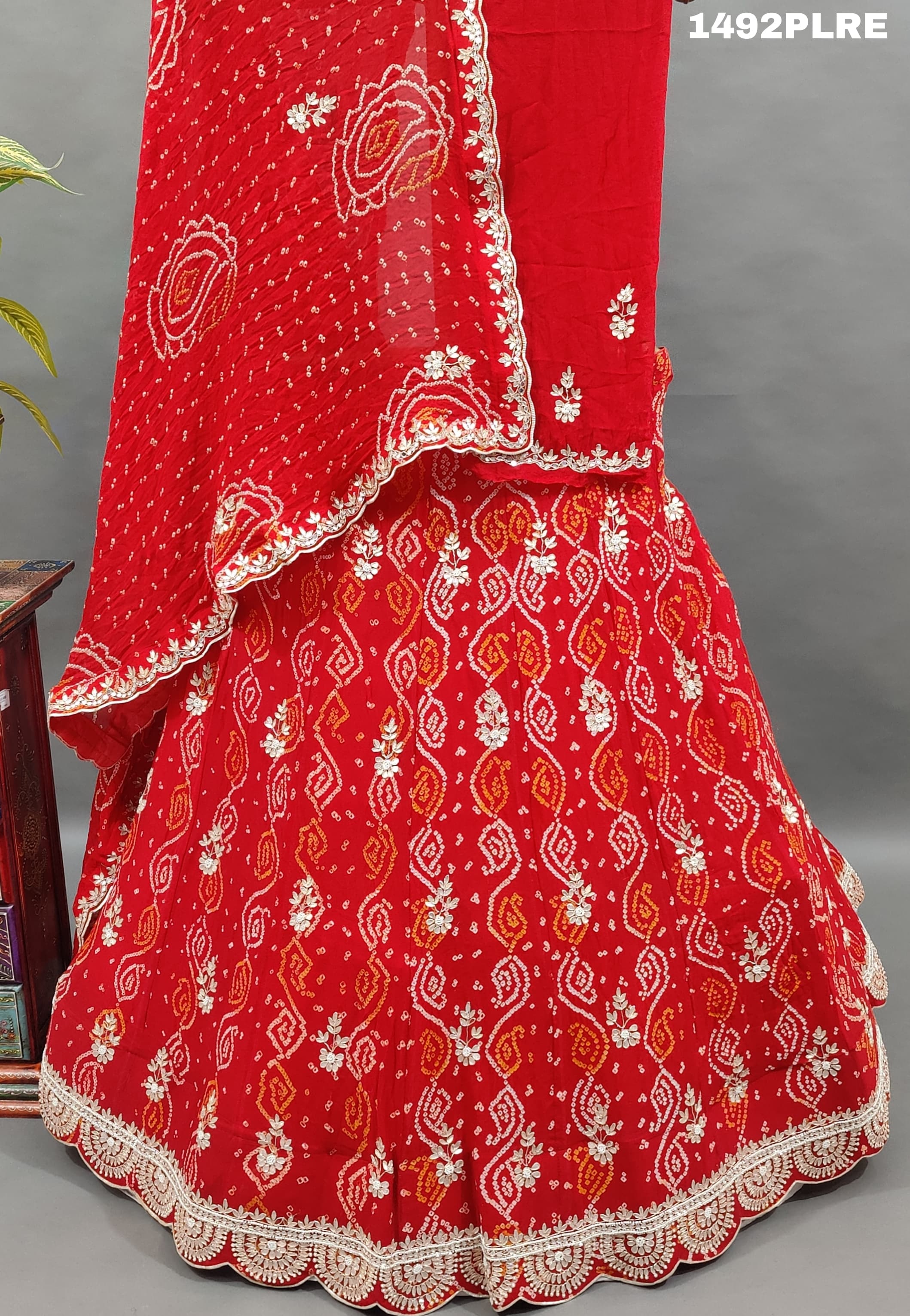 KcPc Pure Chinon Gotapatti Cutwork New Lehenga Set MAD