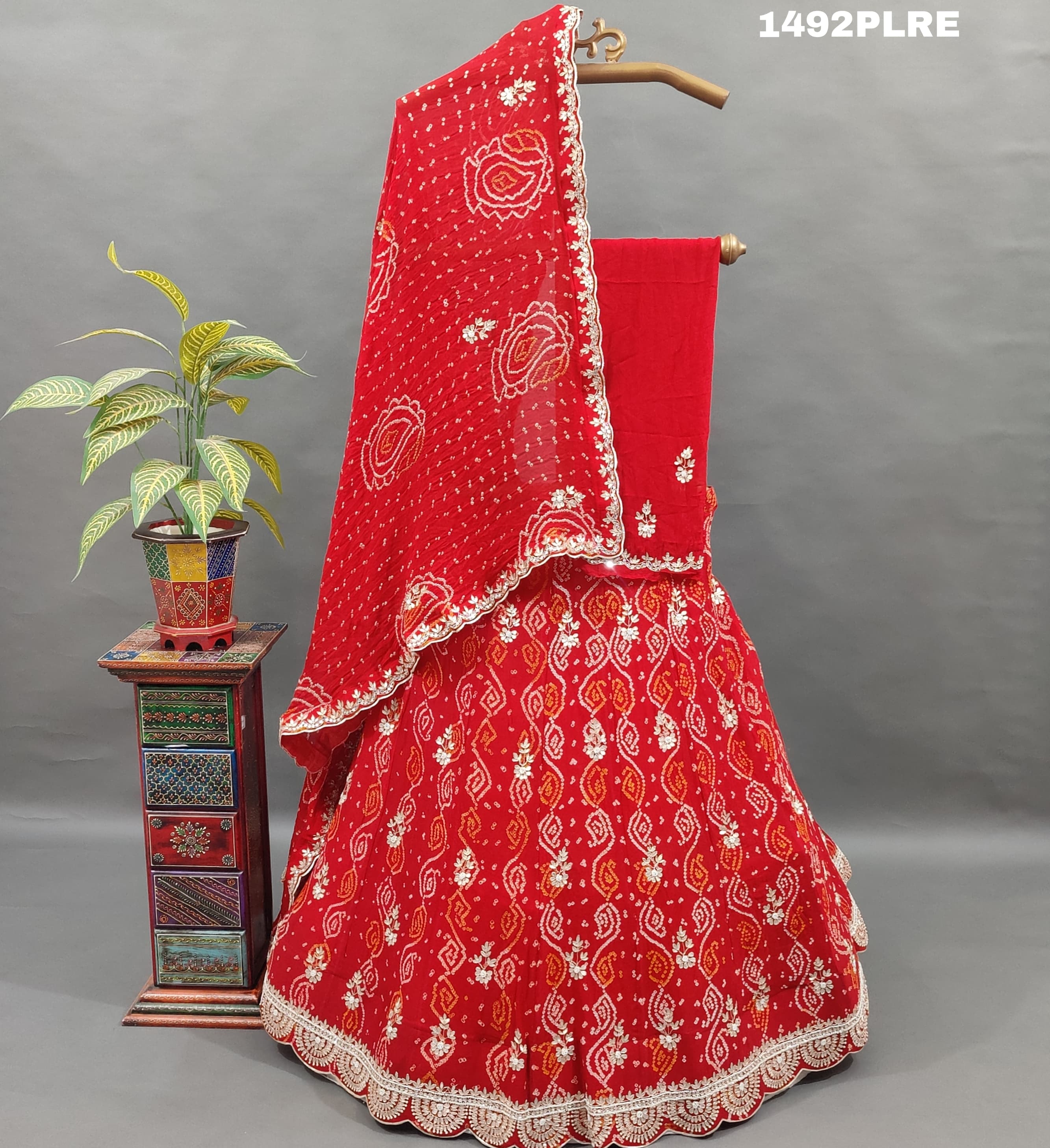 KcPc Pure Chinon Gotapatti Cutwork New Lehenga Set MAD