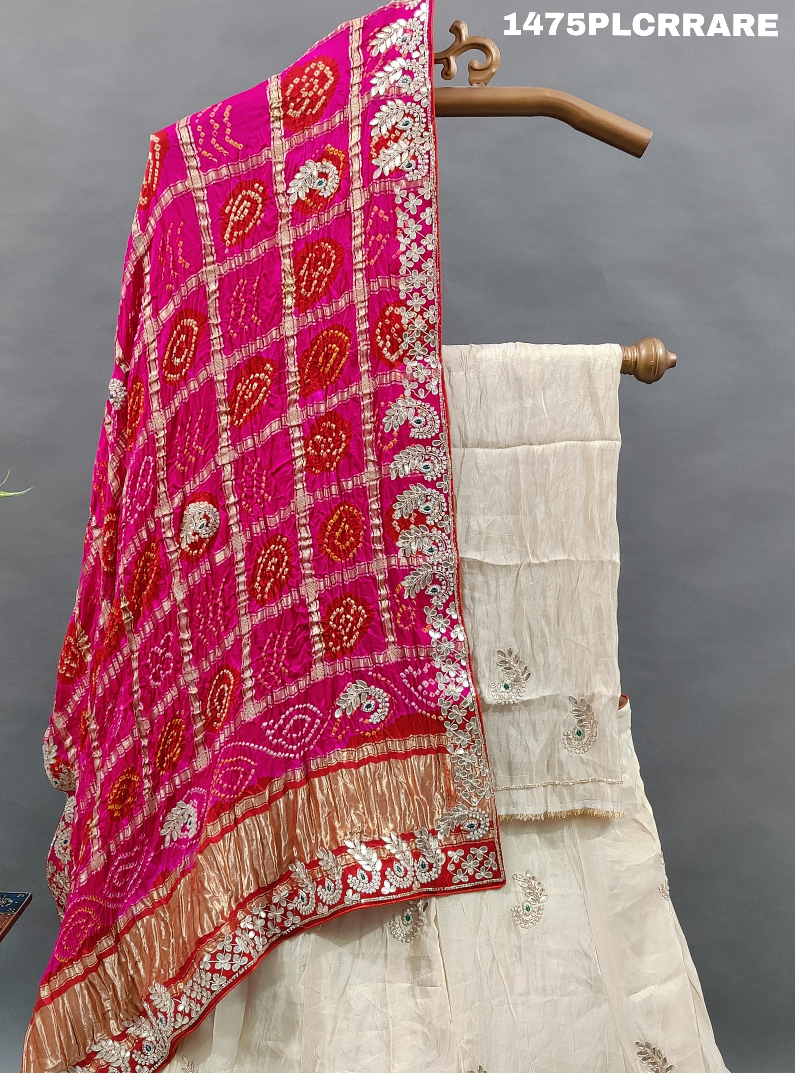  Silk With Gaji silk Dupatta Katdana Gotapatti work Lehenga