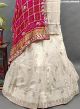  Silk With Gaji silk Dupatta Katdana Gotapatti work Lehenga