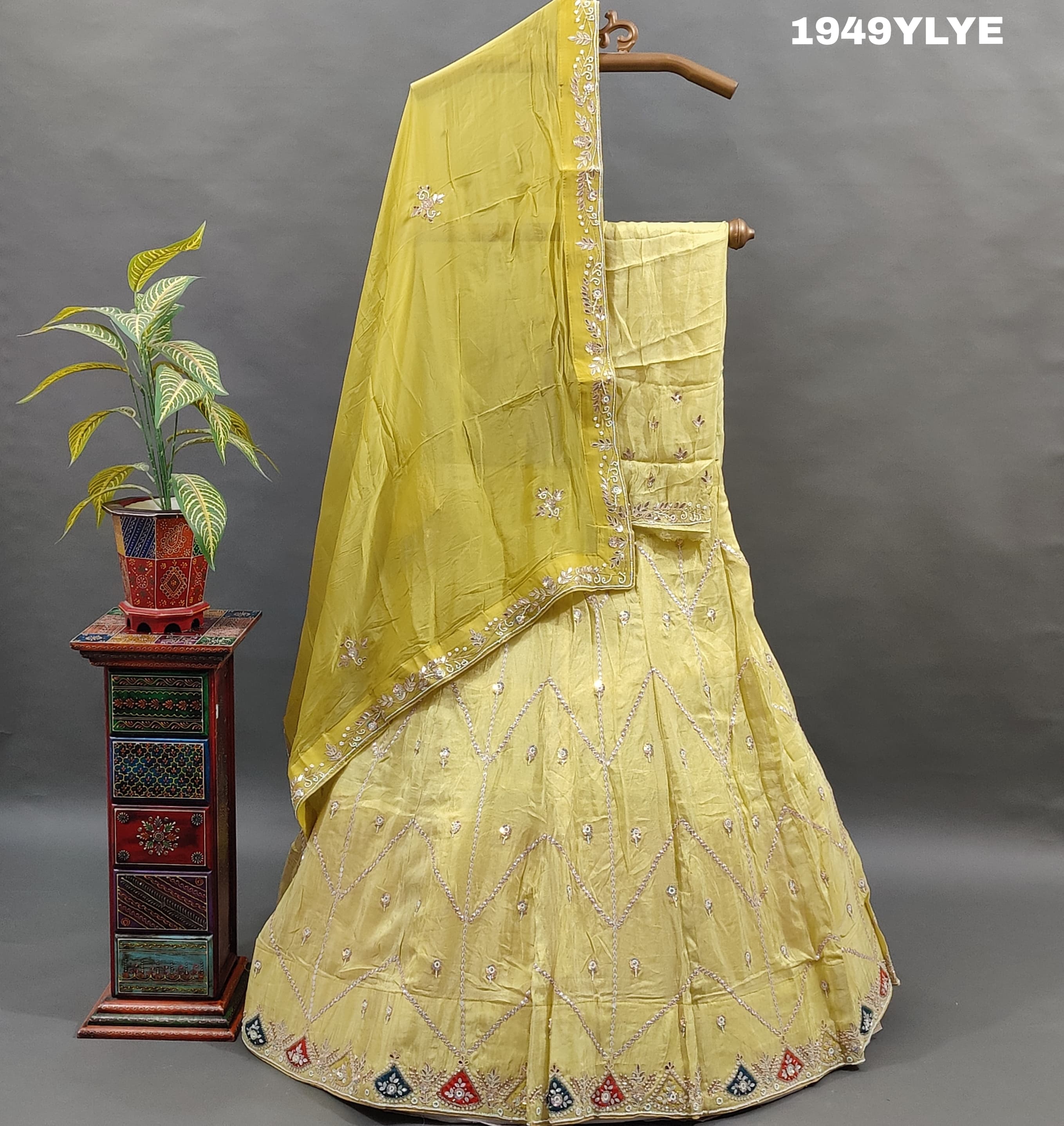 Pastel Banarasi silk Lehanga