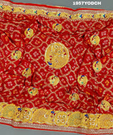 KcPc Marwadi chunri Pure Georgette Bel Buti Heavy Odhna