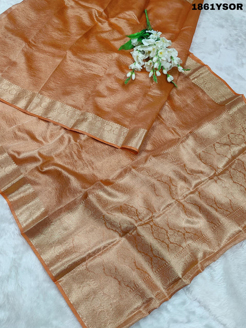 KcPc New Pure Tissue Silk Banarasi Saree  KB