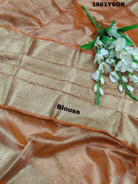 KcPc New Pure Tissue Silk Banarasi Saree  KB