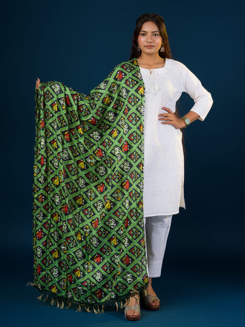 KcPc Beautiful Chinon Printed Traditional Look Dupatta