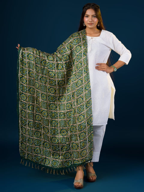 KcPc New One Bandhej Chinon Silk Dupatta