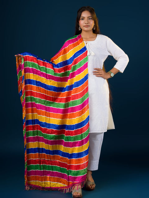 KcPc New Leheriya Chinon Colourful Dupatta