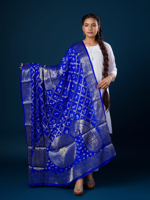 KcPc Banarasi Bandhej Gharchola Kerry Chand Dupatta