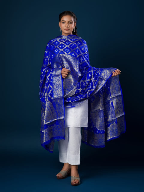KcPc Banarasi Bandhej Gharchola Kerry Chand Dupatta