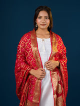 KcPc New Georgette Bandhani Zari Print Dupatta