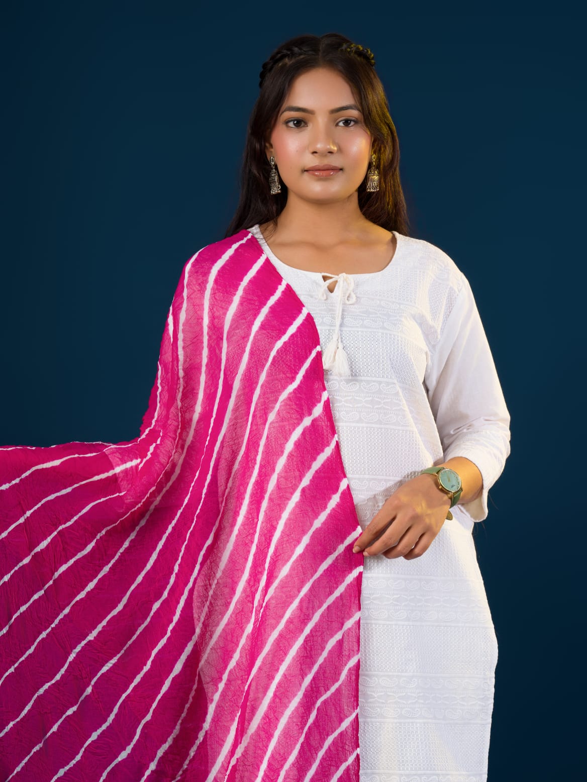 KcPc Originals Handmade Chiffon Leheriya DupattasRani