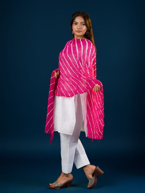 KcPc Originals Handmade Chiffon Leheriya Dupattas  Rani