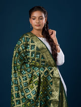 KcPc Special Silk Bandhani Dupatta with Handmade WorkSA
