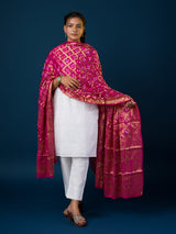 KcPc Special Silk Bandhani Dupatta with Handmade WorkSA