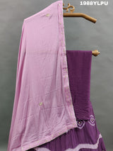 A pure upada silk lehenga set with cutdana workin purple color
