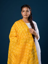 KcPc Ghatchola Bandhej silk Dupattas Yellow