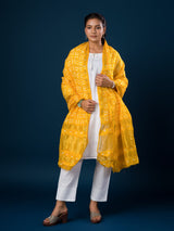 KcPc Ghatchola Bandhej silk Dupattas Yellow