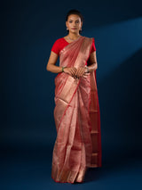 KcPc Latest Pure Tissue Silk Banarasi Handloom Zari Border saree INA