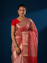 KcPc Latest Pure Tissue Silk Banarasi Handloom Zari Border saree INA