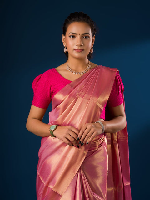 KcPc New Pure Tissue Silk Banarasi Zari kanjivaram Saree  KB
