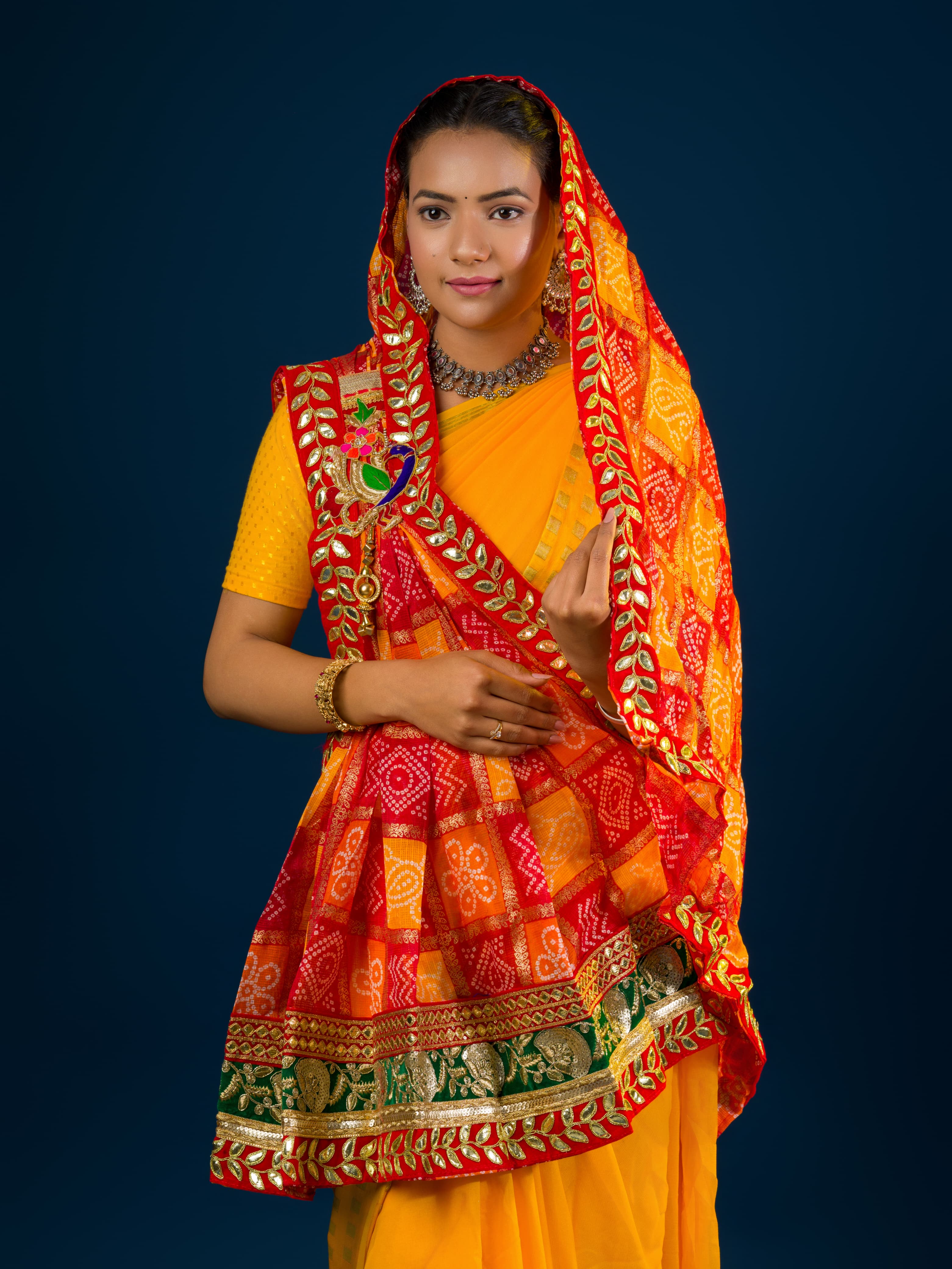 KcPc Rajasthani Marwadi Bandhani chunri Pila Broach RSC