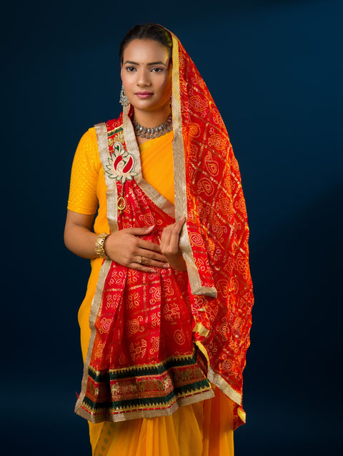 KcPc Rajasthani Bandhani kota Doriya Marwadi chunri Pila Broach Stole RSC