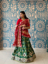 KcPc New Gaji silk bandhani Style With GotaPatti work Lehanga BTU