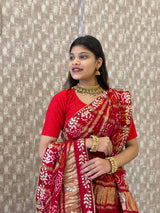 KcPc New Gaji silk bandhani Style With GotaPatti work Lehanga BTU