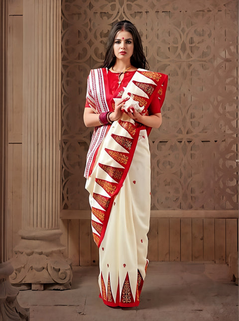 KcPc New Designer Joya Silk Saree Crafted for Navratri Special Functions   APL