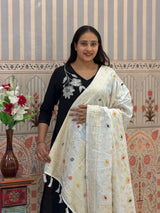 Buy Traditional Banarasi Style Dola Silk Dupatta Kcpc