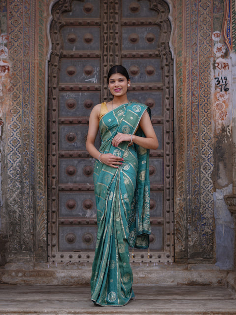 KcPc New Festive Ready Dola Silk Saree Featuring Banarasi Style White Cutdana Detailing PDM