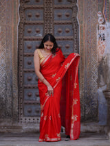 KcPc New Luxury Chinon Designer Saree with Fine Hand EmbroideryRB